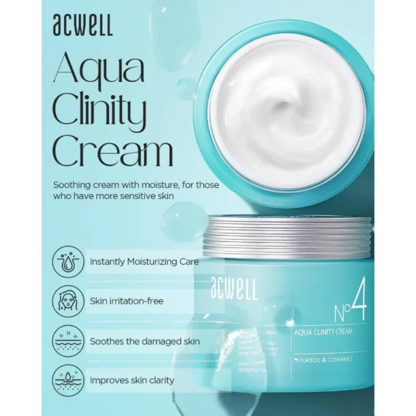 ACWELL - N4 Aqua Clinity Cream 50ml  (Made in Korea) - Image 6