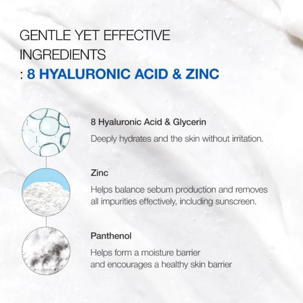 Anua hyaluronic acid 8 + panthenol cleanser 150ml (Made in Korea) - Image 4