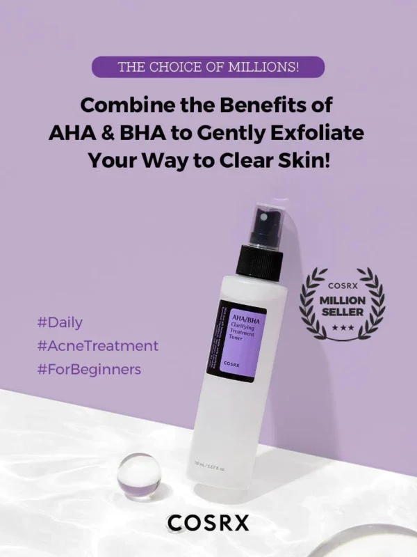 COSRX - AHA BHA Clarifying Treatment Toner 150ml. (Made in Korea) - Image 2