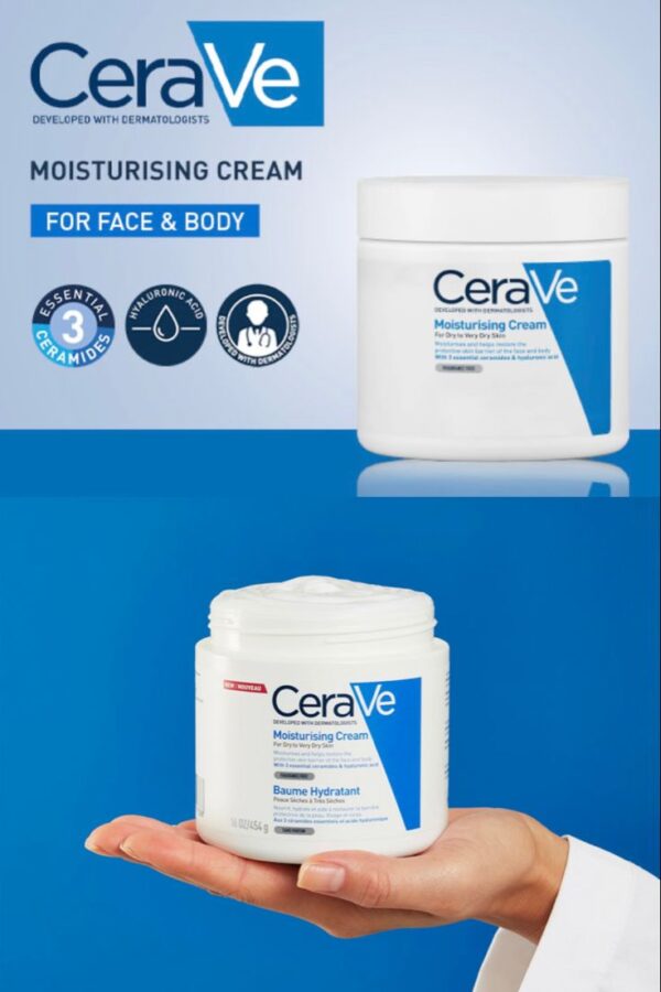 CeraVe Moisturizing Cream for Normal to Dry Skin 340g (Made in USA) - Image 4