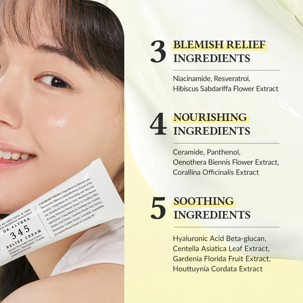 Dr Althea - 345 relief Cream - 50ml (Made in Korea) - Image 2