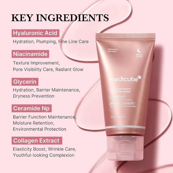 Medicube - Collagen Night Wrapping Mask - 75ml (Made in Korea) - Image 3