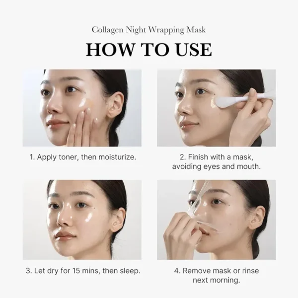 Medicube - Collagen Night Wrapping Mask - 75ml (Made in Korea) - Image 7