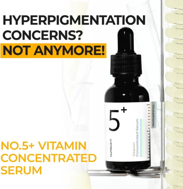 Numbuzin – No.5 Glutathione Vitamin Concentrated Serum 30ml (Made in Korea) - Image 2