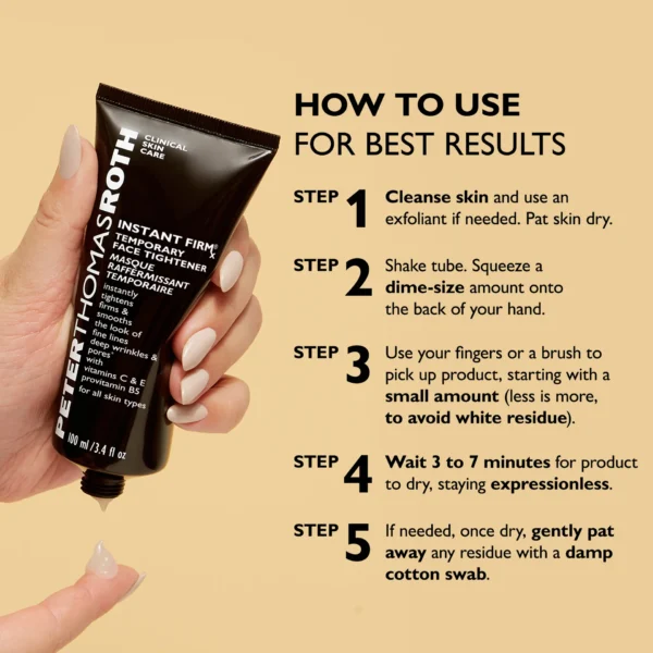 Peter Thomas Roth Instant FirmX Temporary Face Tightener 100ml (Made in USA) - Image 5