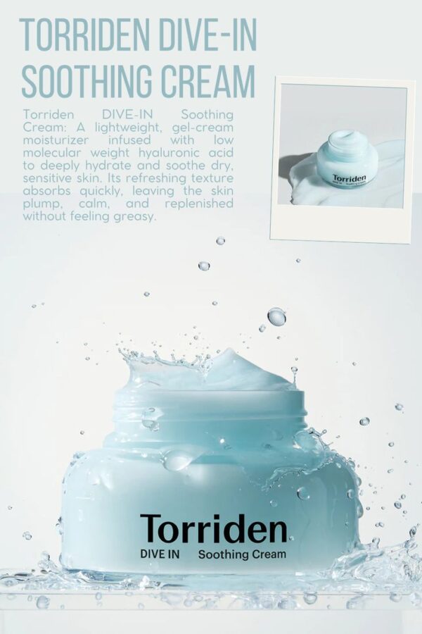 TORRIDEN - DIVE IN Soothing Cream 100ml (Made in Korea) - Image 5