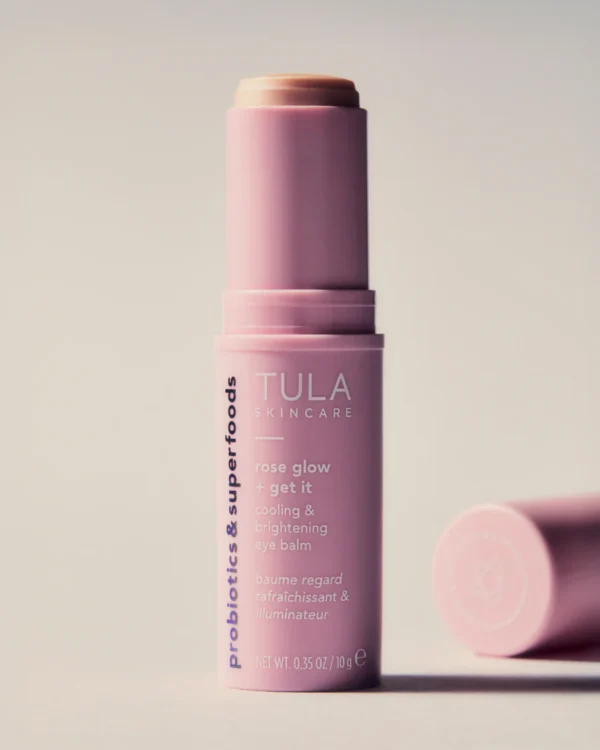 TULA Skincare Rose Glow + Get It Cooling and Brightening Eye Balm 10g (Made in USA)