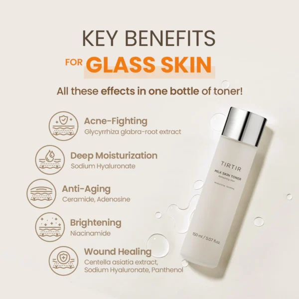 TIRTIR Milk Skin Toner Refreshing Skin 150ml (Made in Korea) - Image 4