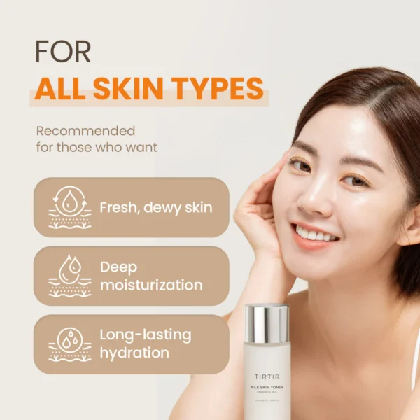 TIRTIR Milk Skin Toner Refreshing Skin 150ml (Made in Korea) - Image 3