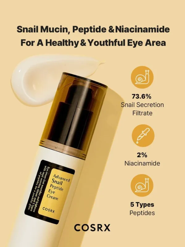 COSRX - Advanced Snail Peptide Eye Cream 25ml (Made in Korea) - Image 2