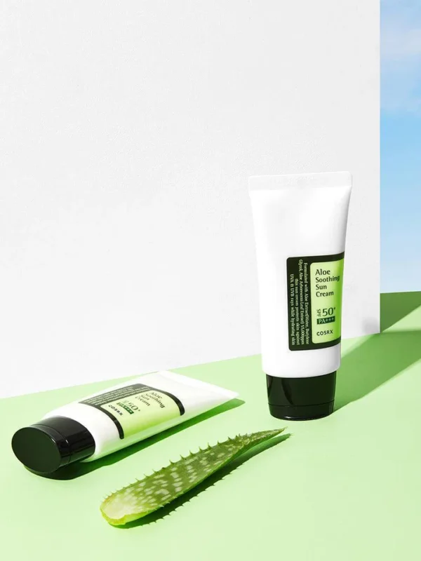 COSRX - Aloe Soothing Sun Cream SPF 50+ PA+++ 50ml (Made in Korea) - Image 3